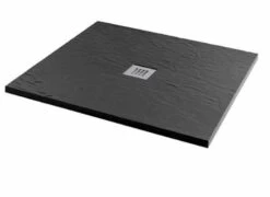 MX Minerals 1000 X 1000mm Jet Black Slate Effect Square Shower Tray