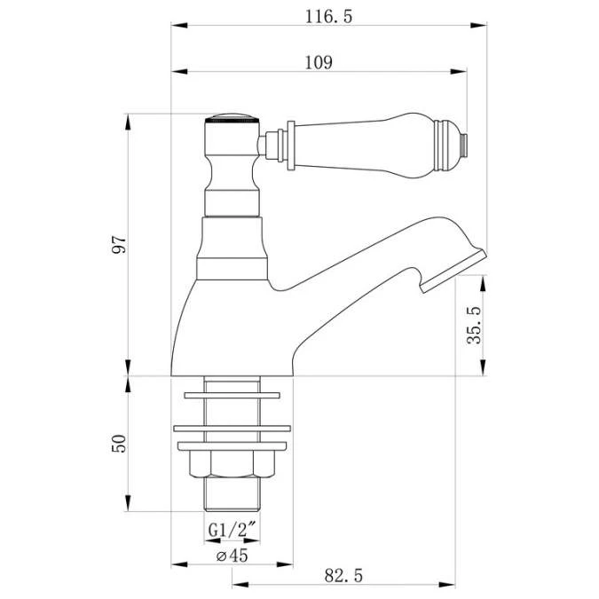Appleyard Basin Pillar Taps - Image 3
