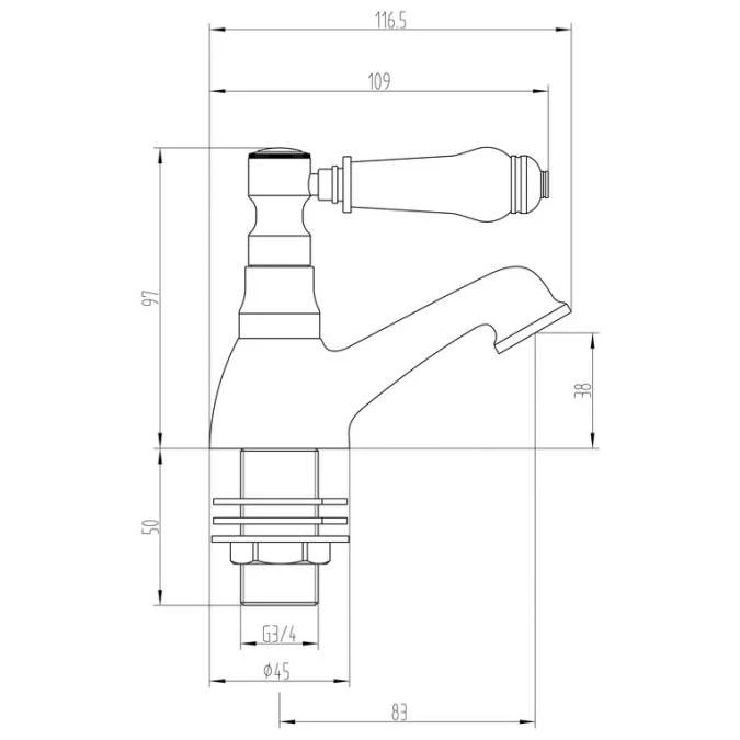 Appleyard Bath Pillar Taps - Image 3