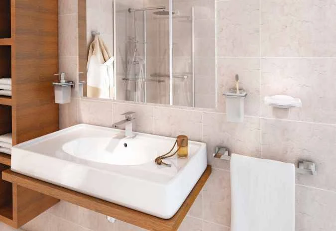 Atena Chrome Open Toilet Roll Holder - Origins Living - Image 2