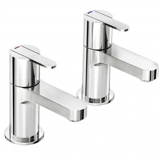 Francis Pegler Strata Chrome Basin Taps Pair