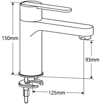 Francis Pegler Strata Chrome Monobloc Basin Mixer Tap - Image 3