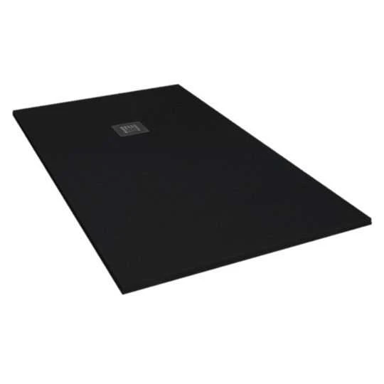 Giorgio2 Cut-To-Size Black Slate Effect Shower Tray - 1200 X 700mm