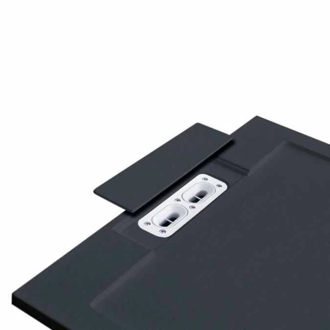 Giorgio Lux Graphite Slate Effect Shower Tray - 2000 X 800 - Concealed Waste - Image 3
