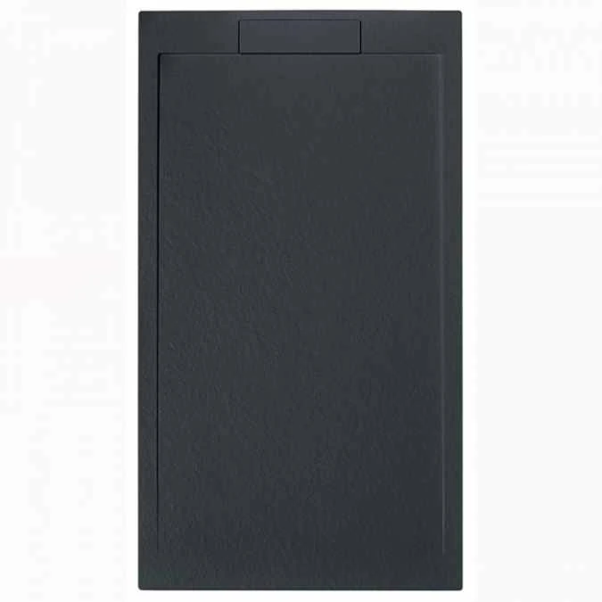 Giorgio Lux Graphite Slate Effect Shower Tray - 900 X 900 - Concealed Waste