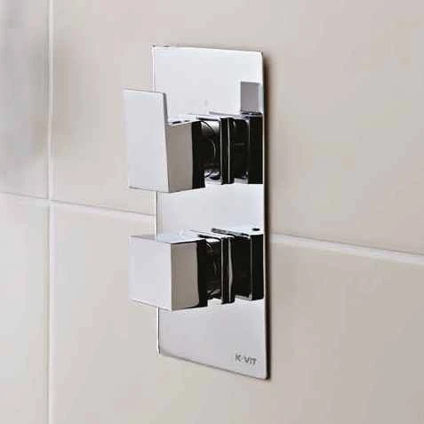 Element Thermostatic Concealed Shower Valve With Fixed Rain Head - Kartell UK - Image 2