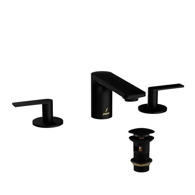 Jaquar Laguna Matt Black 3 Hole Lever Basin Mixer Tap