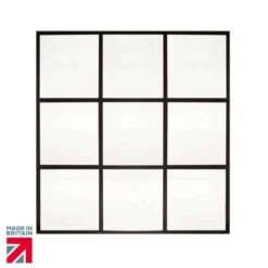 Roman Square Black Grid Mirror - MIR01 - Non Illuminated Bathroom Mirror