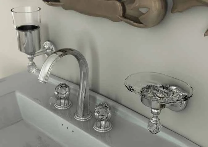 Oriental Crystal Soap Dispenser - Chrome, Gold Or Black Chrome - Origins Living - Image 5