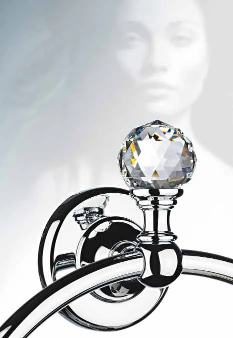 Oriental Crystal Robe Hook - Chrome, Gold Or Black Chrome - Origins Living - Image 4