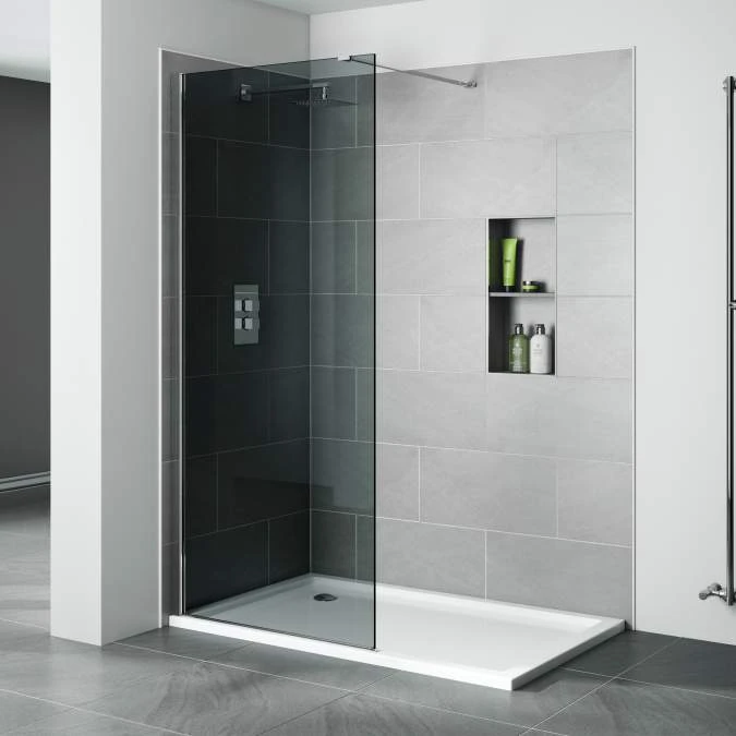 Prestige2 1600mm Smoked Wetroom Shower Screen 10mm Glass, Frontline Bathrooms - Image 3