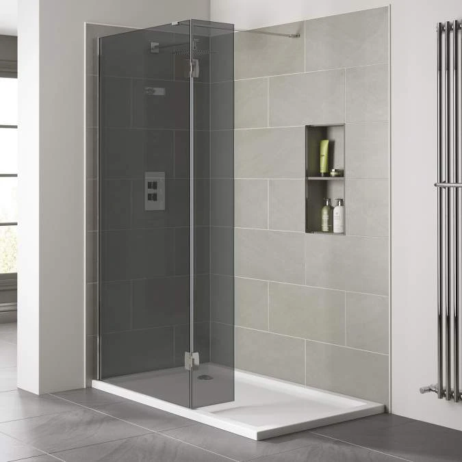Prestige2 1600mm Smoked Wetroom Shower Screen 10mm Glass, Frontline Bathrooms - Image 2