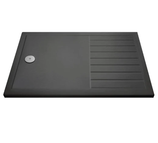 Nuie 1400 X 900 Walk-In Shower Tray Slate Grey - FREE Waste