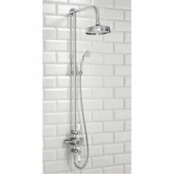 York Traditional Dual Head Exposed Thermostatic Shower Valve