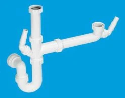 McAlpine SK1A Kitchen Sink Standard Bowl And A Half Plumbing Kit - 1.1/2" 40mm - Twin Appliance