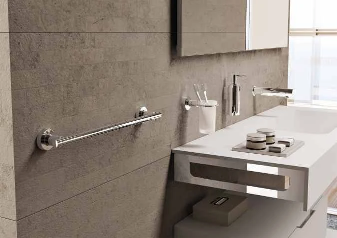 Tecno Project Chrome Towel Rail - 790mm - Origins Living - Image 3