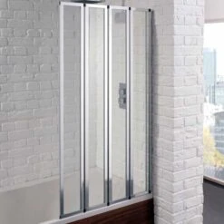 Aquadart Venturi 6 4 Fold Bath Shower Screen - 1400 X 800mm