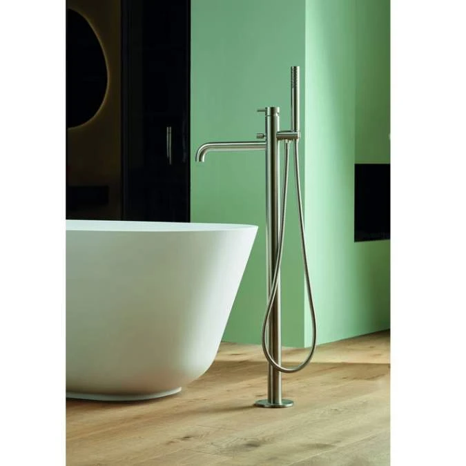 Vema Tiber Stainless Steel Floor Standing Bath Shower Mixer Tap - Image 2