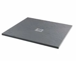 MX Minerals 1000 X 1000mm Ash Grey Slate Effect Square Shower Tray