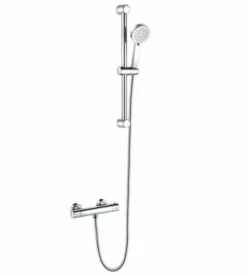 The White Space Chrome Bar Valve Shower Slide Rail Kit