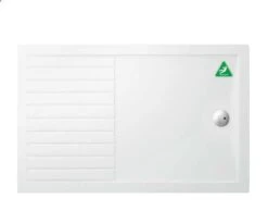 Zamori Anti-Slip Walk-In Rectangular Shower Tray 1400 X 900mm Central Waste - Z1186A