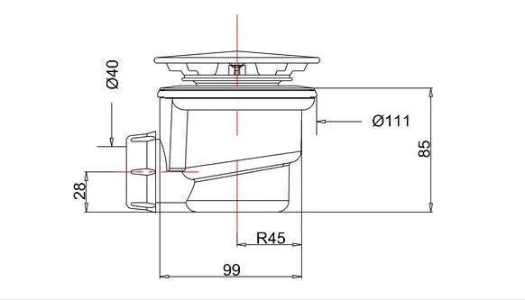 Zamori Anti-Slip Rectangular Shower Tray - 1000 X 800 - Corner Waste - Z1167A - Image 3
